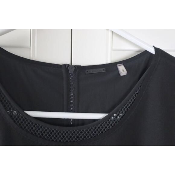ELIE TAHARI $328 Ponte Stretch Mesh Skirted Pleated A-Line Dress Size 4 - Picture 6 of 6